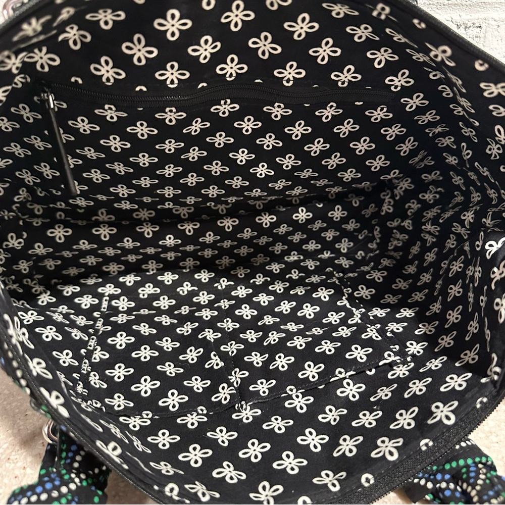 Vera Bradley Perfect Companion Satchel Handbag Adjustable Shoulder Strap Black - Picture 8 of 17